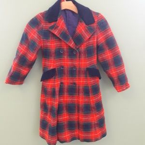 Gorgeous Rothschild Plaid Holiday Peacoat